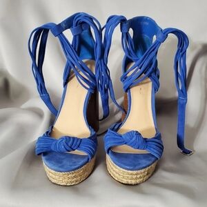 Vince Camuto Sandal Women Shoe Heel Suede Open Toe Espadrille Platform Strappy